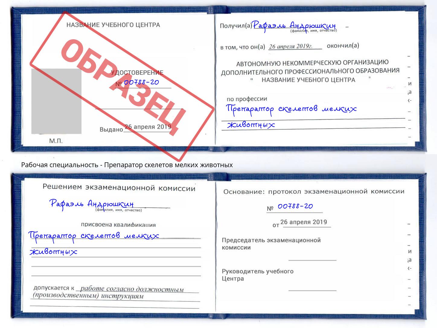 Препаратор скелетов мелких животных Саратов
